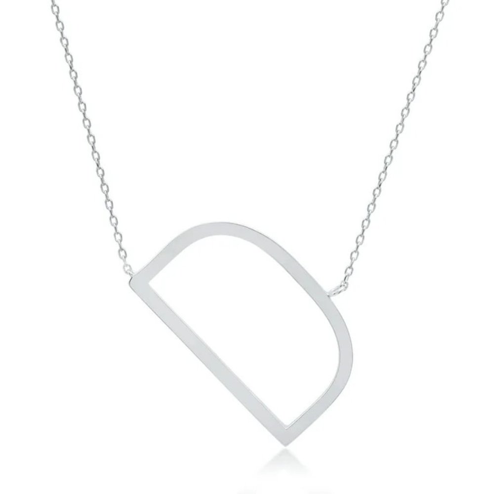 LXNYC Initial D Necklace Sterling Silver NWT
